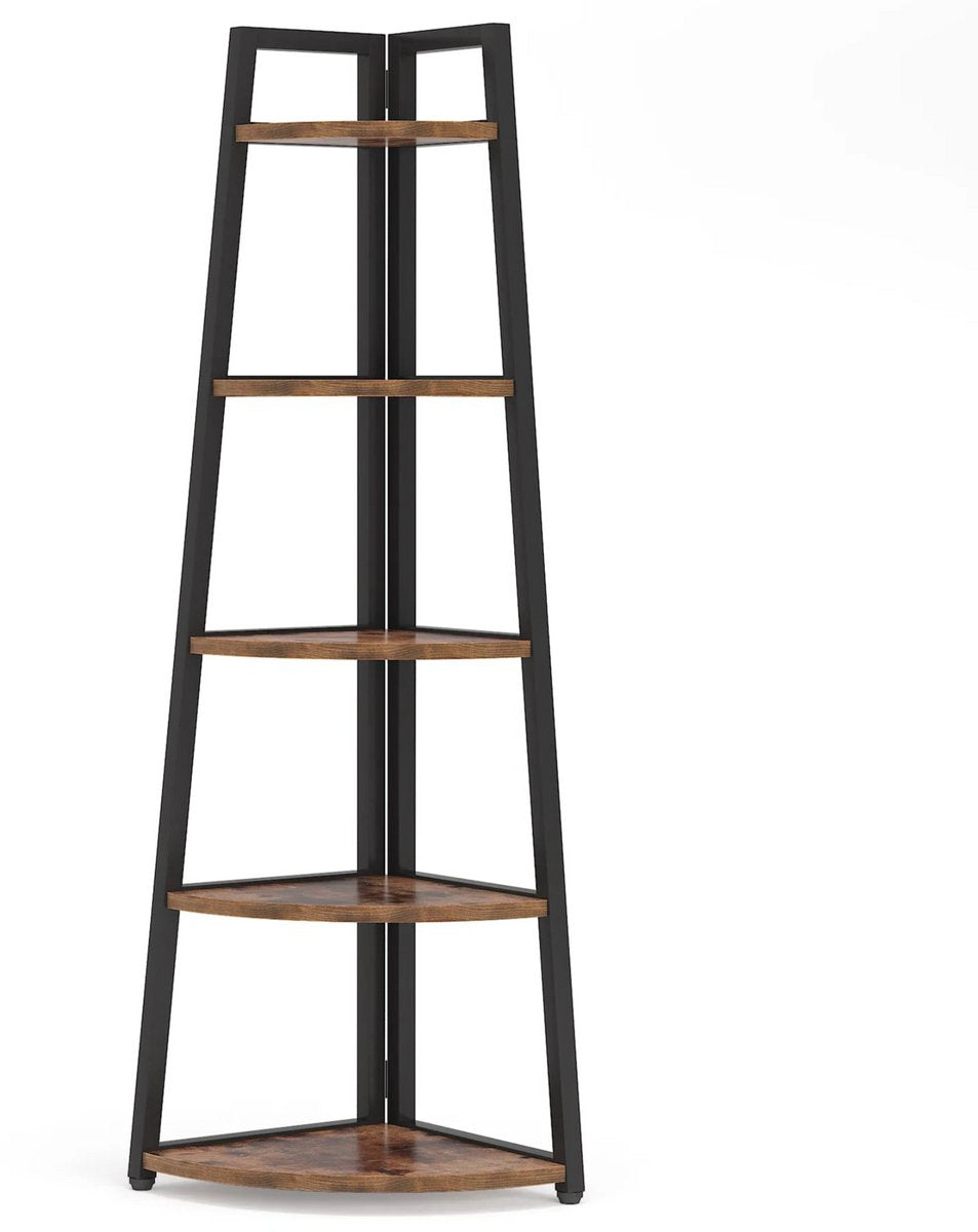 Hoek Boekenkast - Boekenplank - Wandplank - Boekenrek - Bruin