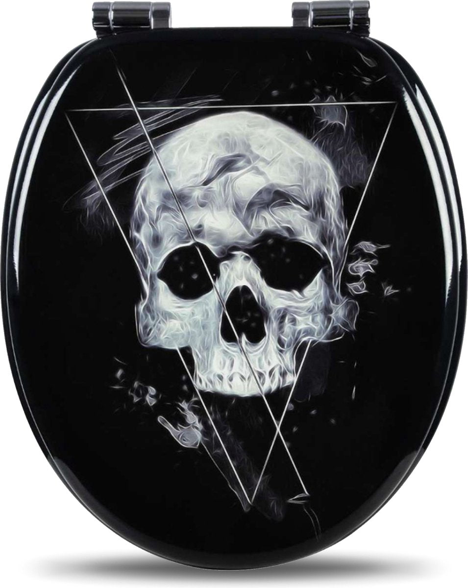 Happyment Antibacteriële Toiletbril Skull - Toiletbrillen - Met Softclose - Universeel - WC Bril – Toiletzitting