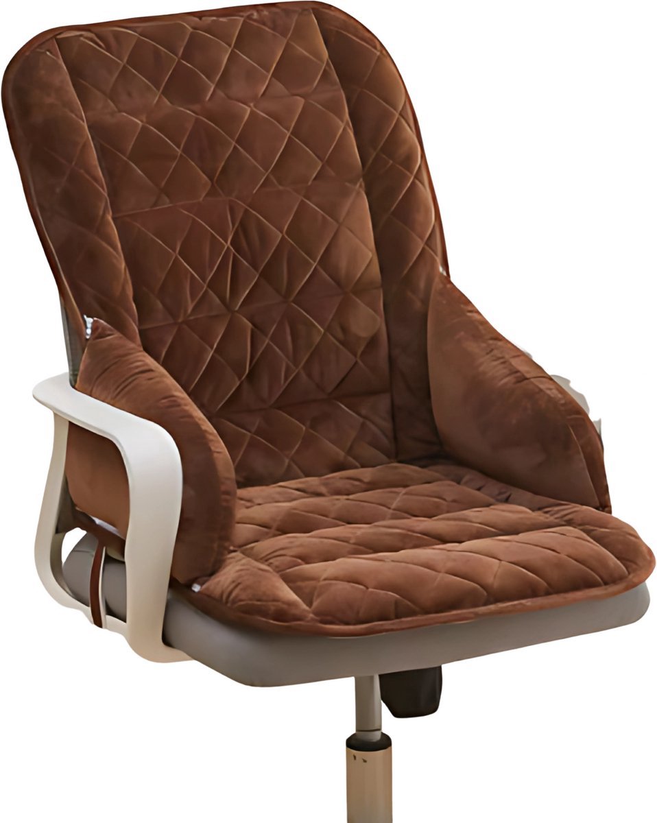 Kussen Tavien - Bureaustoel kussen - Rugkussen - Ergonomisch - Universeel - Bruin