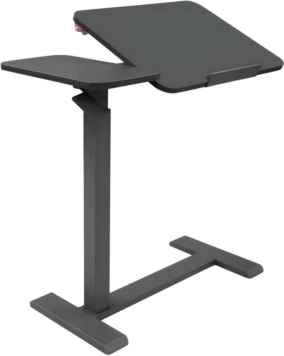 Laptoptafel - Bijzettafel - Bedtafel - Banktafel- Voor gebruik aan bed of kantoor - Verstelbaar - Zwart