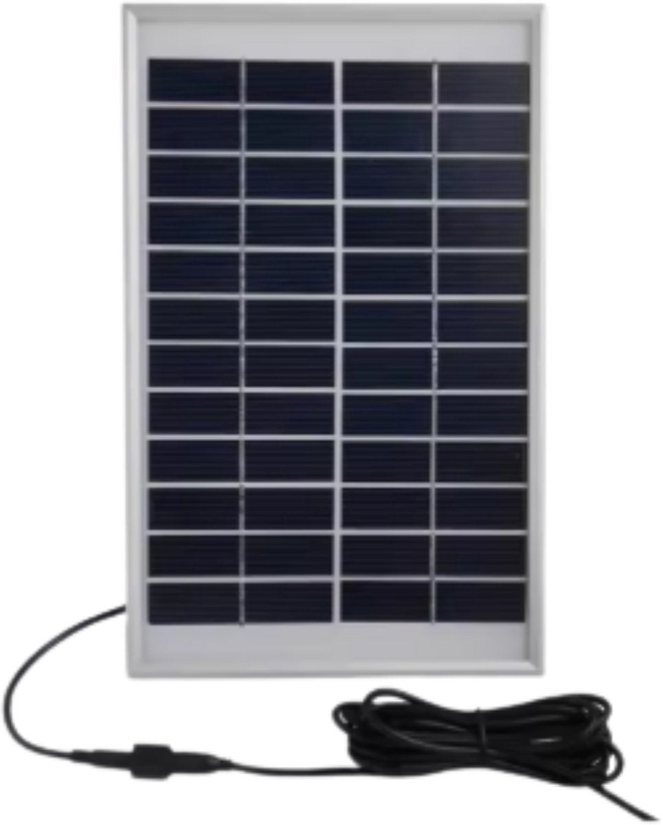 Zonnepaneel voor vijverpomp - Zonne-energie - Voor vijverfontein & tuin - 5W - 4 verschillende mondstukken - Max. 60 cm Hoogte, 250 l/u