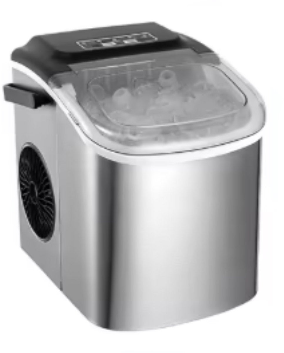Ijsmachine - Aanrechtmodel - Voor snel ijs maken, 9 blokjes in 6 minuten - Zelfreinigende elektrische compacte drinkbare ijsmachine - 1,2 liter