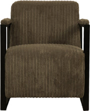 Bolt Edge Luxe Fauteuil - Bruin - Loungestoel met hoofdkussen - Modern ontwerp