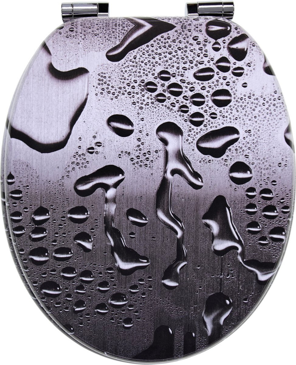 Bolt Edge Toiletbril met Print - Softclose - Antibacterieel - Universeel - 45.5x37.1cm - WC Bril