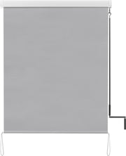 Happyment Rolgordijn met crank - Grijs - 140x240cm - Rolgordijnen verduisterend - Luxaflex - Waterafstotend - Isolerend - Zonder of met boren - Voor balkon