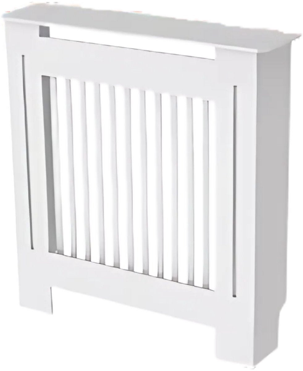 Radiatorombouw - 78x92 cm - Ombouw rooster - Verticale panelen - MDF - Stijlvol - Wit