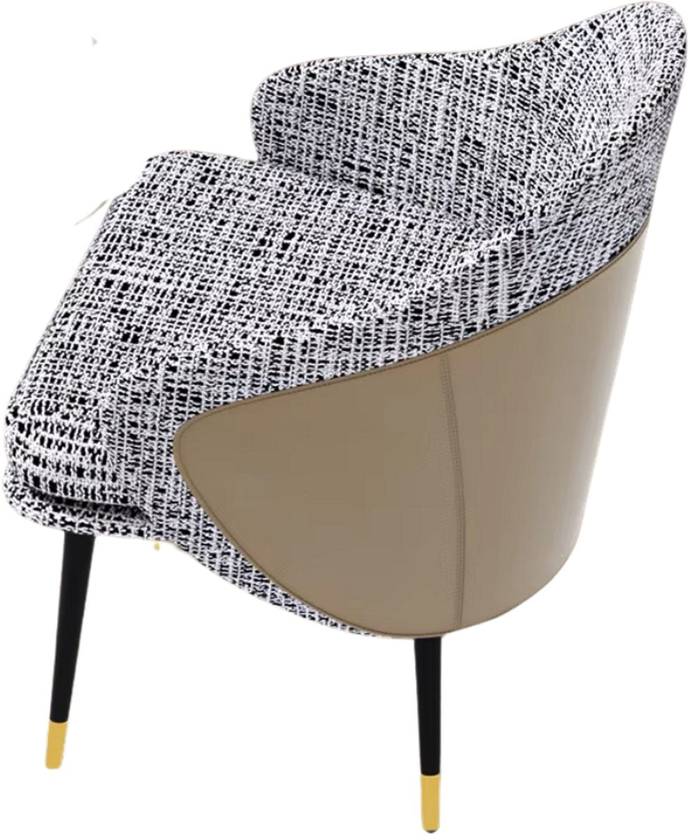 Moderne Eetkamerstoelen Milano - Set van 2 - Met Hoge Dichtheid Sponsschuim - Elegante Keuken- of Restaurantstoel - Lounge - Khaki