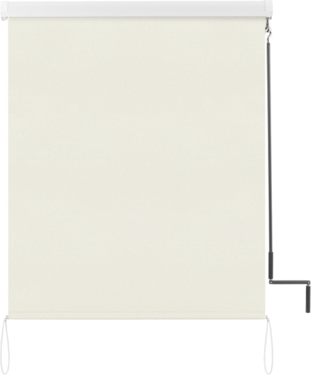 Happyment Rolgordijn met crank - Beige - 100x240cm - Rolgordijnen verduisterend - Luxaflex - Waterafstotend - Isolerend - Zonder of met boren - Voor balkon