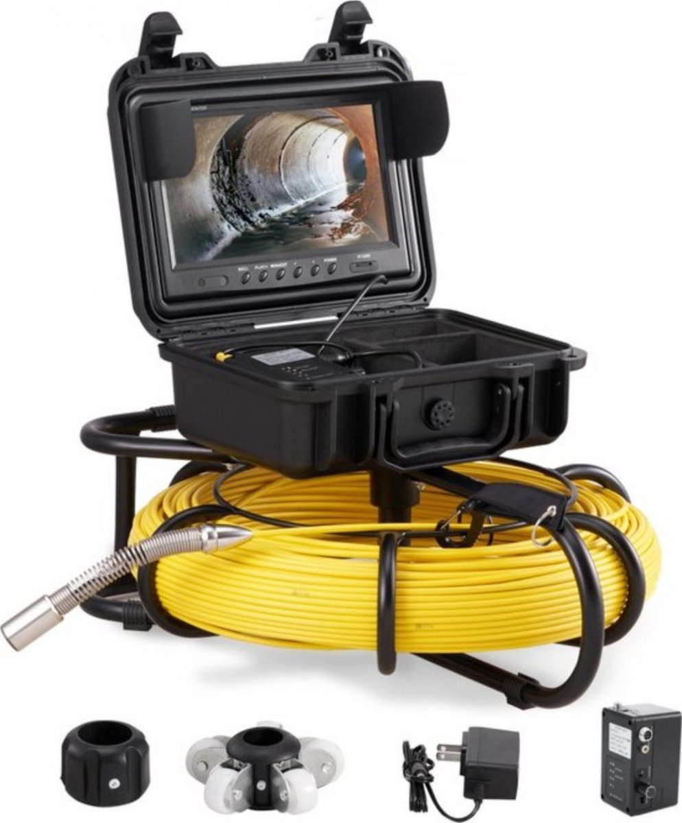 Riool Camera - Endoscoop 120m - 9 Pijp - 720P Inspectie - Met Beeldscherm