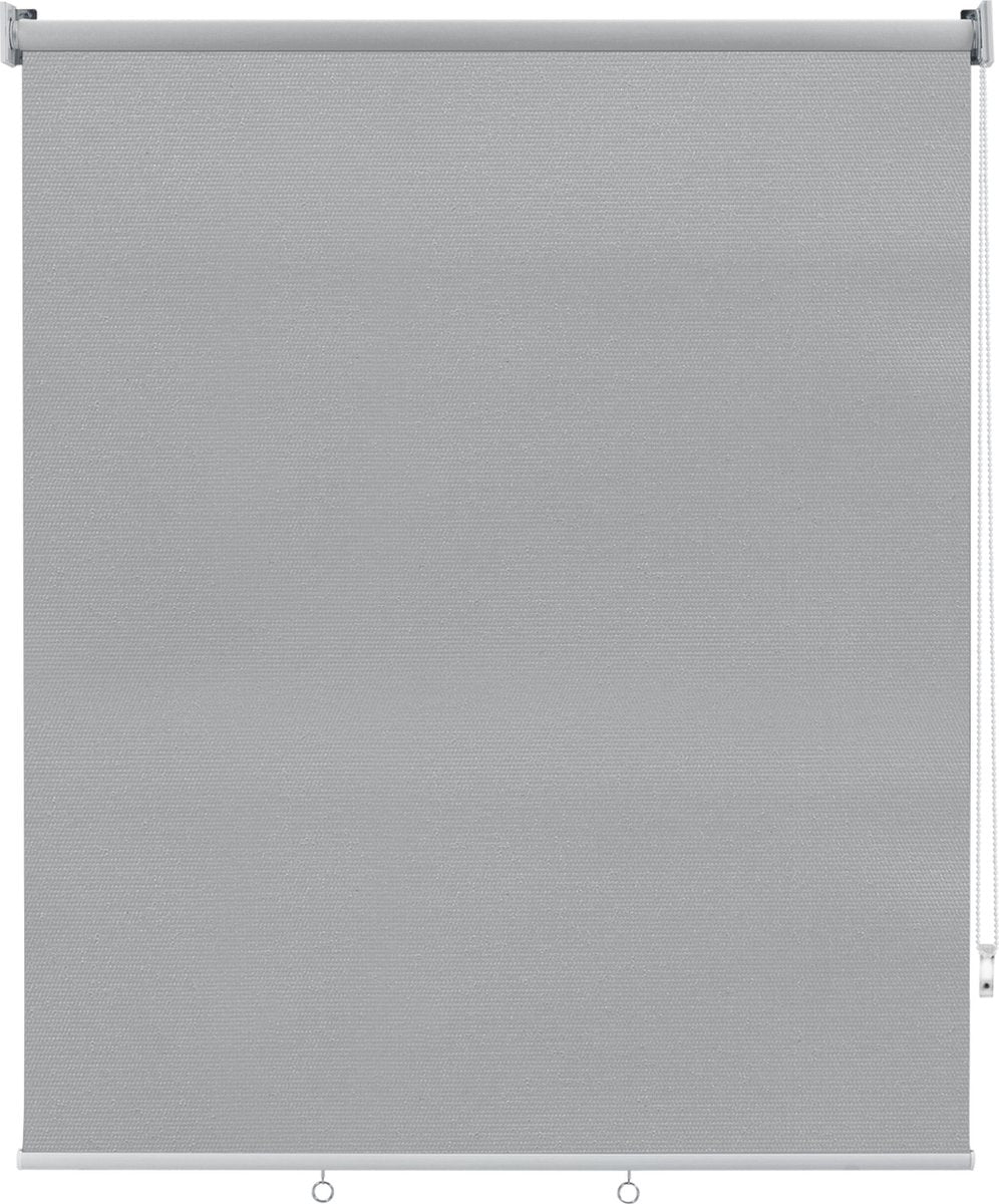 Happyment Modern Rolgordijn Grijs - 100x240cm - Rolgordijnen verduisterend - Luxaflex - Waterafstotend - Isolerend - Zonder of met boren grijs
