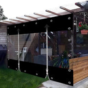 Zeildoek 300x400cm - Verranda - Dekzeil - Overkapping - Voor Terras, Pergola & Tuinhuis - Waterdicht - Wind - Donkergrijs - HAPPYMENT