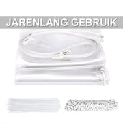 Zeildoek 400x600cm - Transparant - Verranda - Dekzeil - Overkapping - Voor Terras, Pergola & Tuinhuis - Waterdicht - Wind - HAPPYMENT