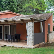 Zijluifel Vaylen - Windscherm - Tuinschem - Zonnescherm - Intrekbaar - Voor Tuin, Buitenzwembad, Patio & Terras - Zwart - 3x1.6m - HAPPYMENT