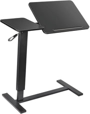 Zit-sta-bureau - Bedtafel - Laptoptafel - Bijzettafel - Voor woonkamer, slaapkamer of slaapzaal - In hoogte verstelbaar - Zwart - HAPPYMENT
