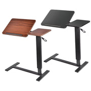 Zit-sta-bureau - Bedtafel - Laptoptafel - Bijzettafel - Voor woonkamer, slaapkamer of slaapzaal - In hoogte verstelbaar - Zwart - HAPPYMENT