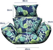 Zitkussen voor egg hangstoel - Waterdicht - Zwart - Voor Egg chair - Tuinschommel & Terras - Afneembaar en Wasbaar - HAPPYMENT