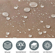 Zonneluifel - 300cm - Ook als balkonluifel - Terras - Knikarmscherm zonnescherm - Uitschuifbaar - PU Coating - In Hoogte Verstelbaar - Beige - HAPPYMENT