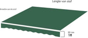 Zonneschermdoek 250x200cm - Vervangend Stof 420D Oxford - Schaduwdoek - Luifeldoek - Zonwering - PU coating - Donkergroen - HAPPYMENT