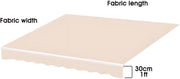Zonneschermdoek 300x250cm - Vervangend Stof 420D Oxford - Schaduwdoek - Luifeldoek - Zonwering - PU coating - Beige - HAPPYMENT