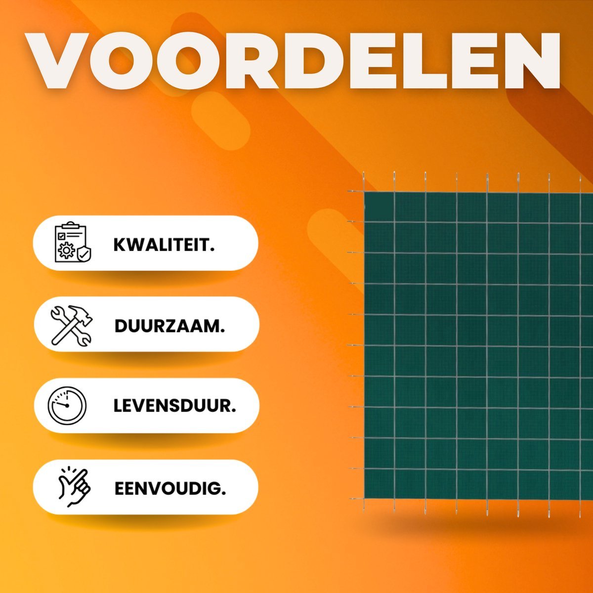 Zwembad afdekzeil - Rechthoekig - Zwembadzeil - Polypropyleen Afdekzeil - 6x12,8m - Zwembadafdekking met ankergereedschap - HAPPYMENT