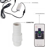 Zwembad fontein milano - 122 cm - RGB LED verlichting - Waterval - RVS - Met Connector Slang Klem PTFE Tape - HAPPYMENT