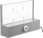 Zwembad fontein milano - 30 cm - Blauwe LED verlichting - Waterval - RVS - Met Connector Slang Klem PTFE Tape - HAPPYMENT