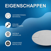 Zwembad grondzeil - Vloerbescherming - Voor hot tubs, spa’s en buitenzwembaden – Voor bescherming en stabiliteit – Grijs / Waterbestendig - HAPPYMENT
